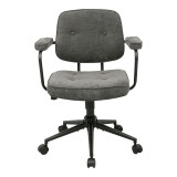 Karrige zyre Leberta pakoworld pëlhurë anthracite 64x63.5x86-96cm