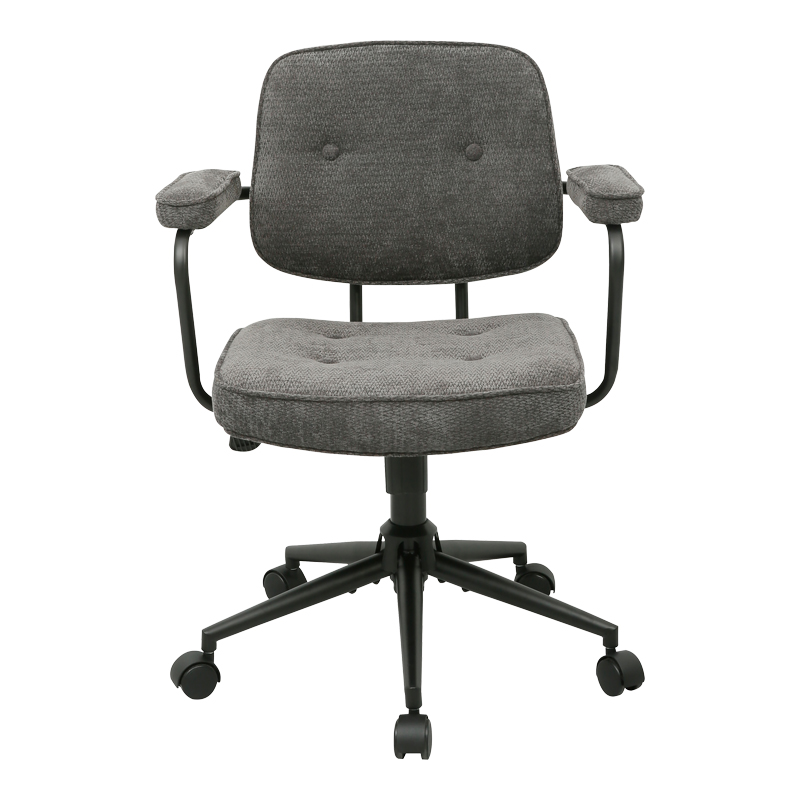 Karrige zyre Leberta pakoworld pëlhurë anthracite 64x63.5x86-96cm