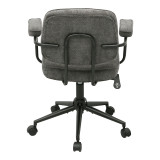 Karrige zyre Leberta pakoworld pëlhurë anthracite 64x63.5x86-96cm