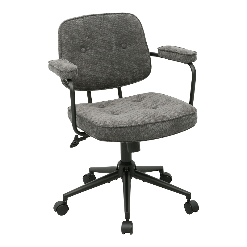 Karrige zyre Leberta pakoworld pëlhurë anthracite 64x63.5x86-96cm