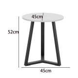 Tavolinë anësore Berton pakoworld taupe dhe metal i zi D45x52cm