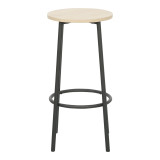 Set bari prej 5 copësh Arzo pakoworld në ngjyrë natyrale me metal të zi 100x60x86cm