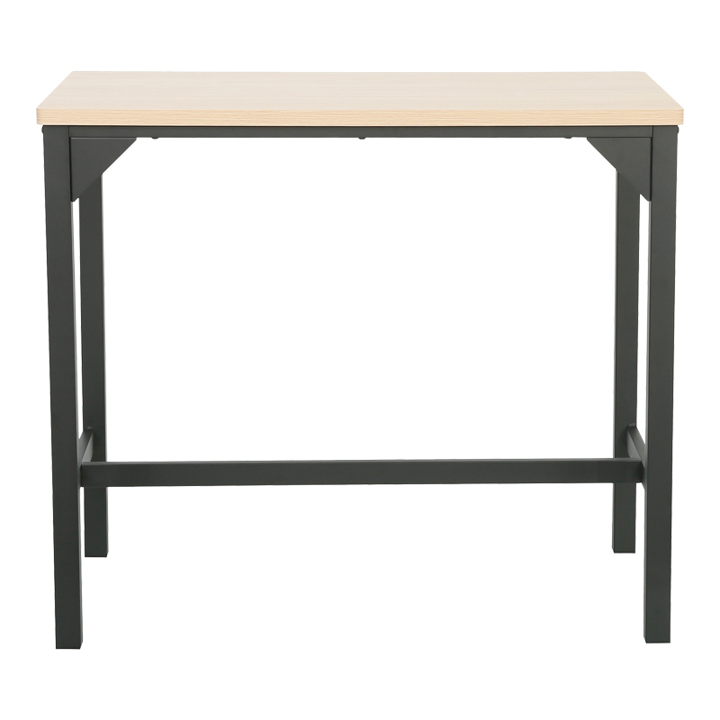 Set bari prej 5 copësh Arzo pakoworld në ngjyrë natyrale me metal të zi 100x60x86cm