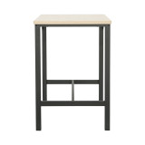 Set bari prej 5 copësh Arzo pakoworld në ngjyrë natyrale me metal të zi 100x60x86cm