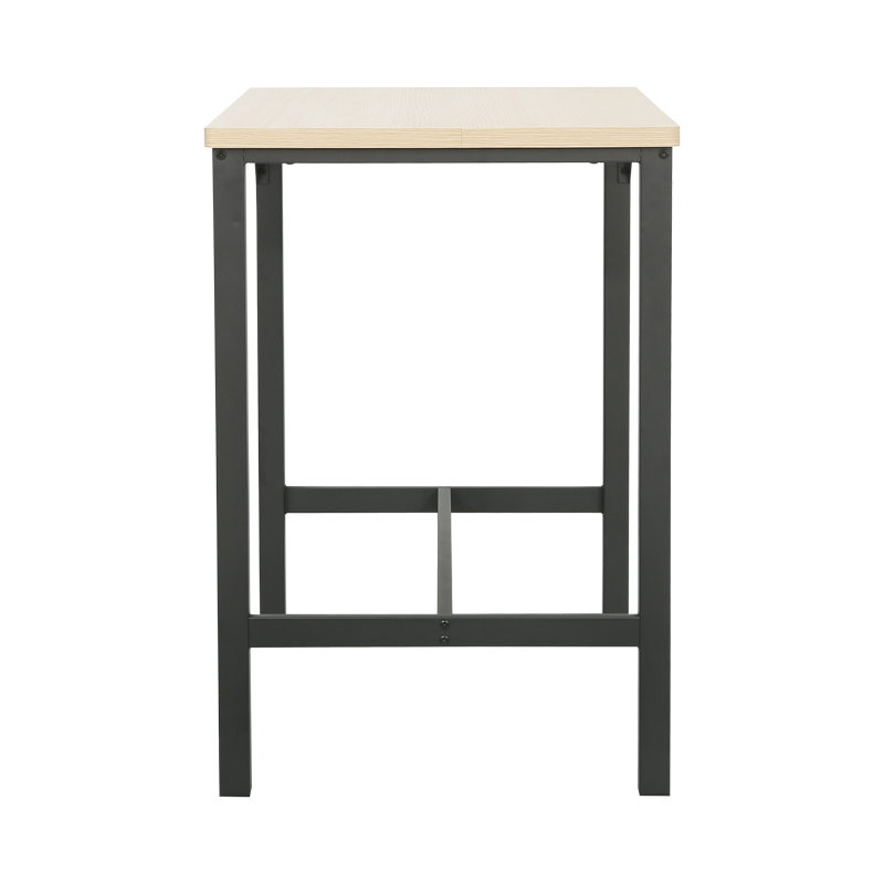 Set bari prej 5 copësh Arzo pakoworld në ngjyrë natyrale me metal të zi 100x60x86cm