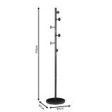Varëse rrobash Adriana pakoworld metal e zezë D37x172cm