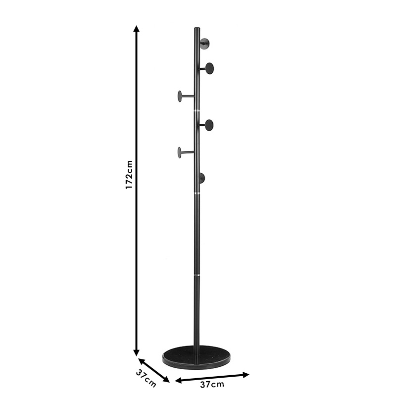 Varëse rrobash Adriana pakoworld metal e zezë D37x172cm
