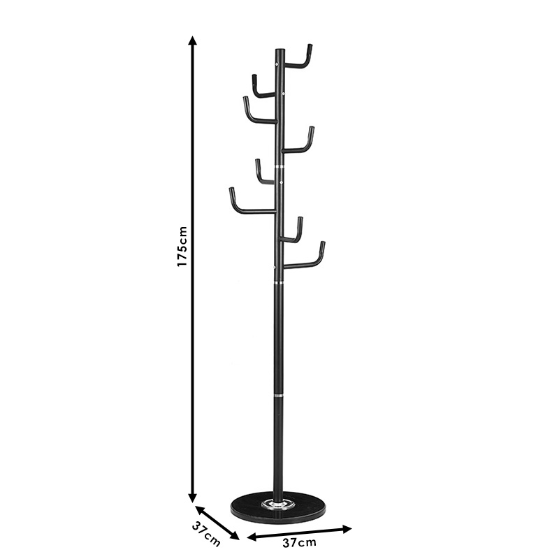 Varëse rrobash Lorenda pakoworld metal e zezë D37x175cm