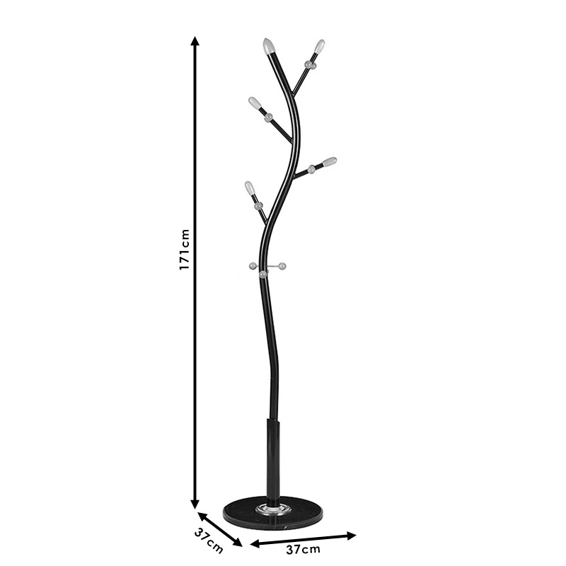 Varëse rrobash Sergio pakoworld metal e zezë-natyrale D37x171cm