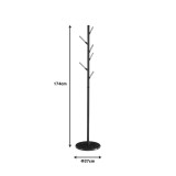 Varëse rrobash Ponziele metalike në nuancë të zezë D37x174cm