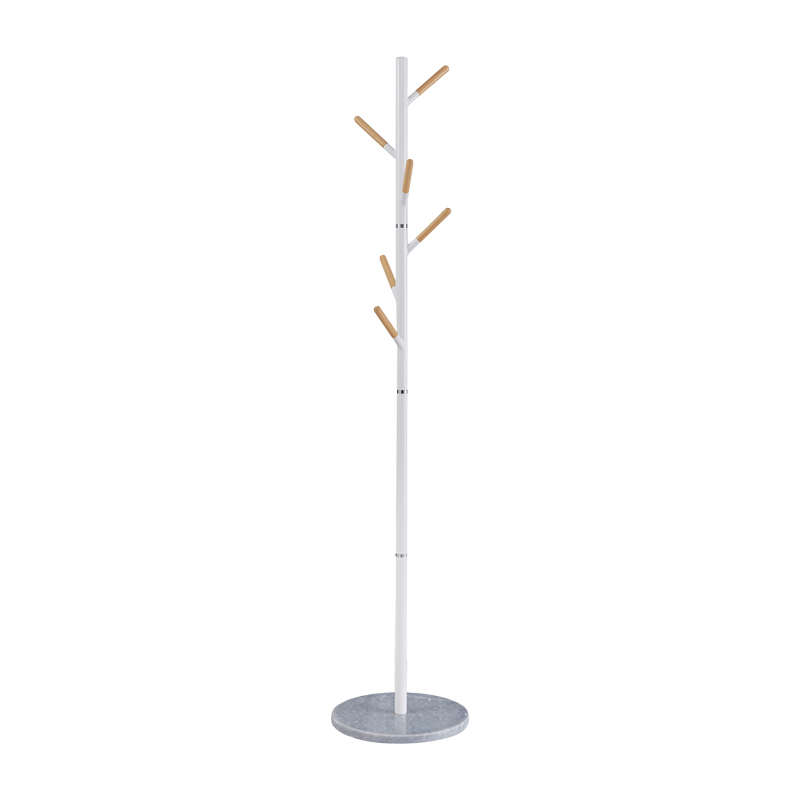 Varëse rrobash Ponziele metalike në nuancë të bardhë D37x174cm