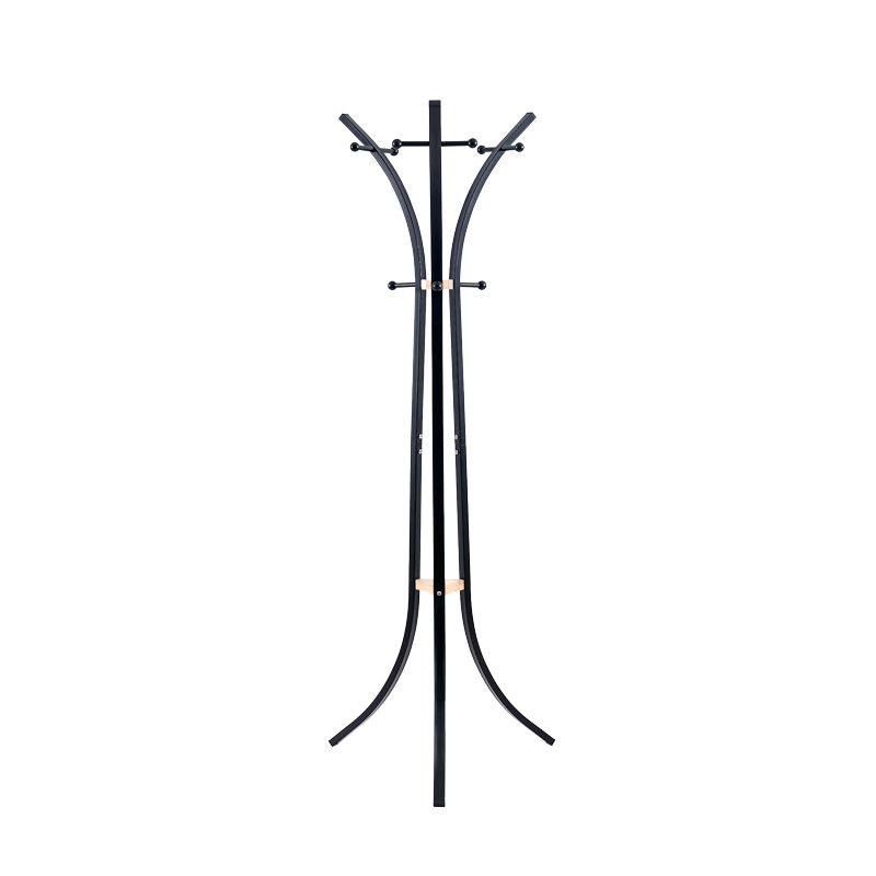 Bamile pakoworld varëse rrobash metal i zi dhe dru gome natyral 51x63x175cm