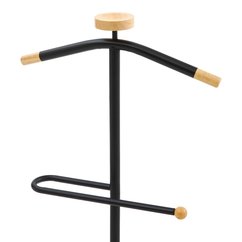 Varëse rrobash Jolma pakoworld metal-dru në ngjyrë të zezë D30x111cm