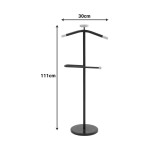 Varëse rrobash Jolma pakoworld metal-dru në ngjyrë të zezë D30x111cm
