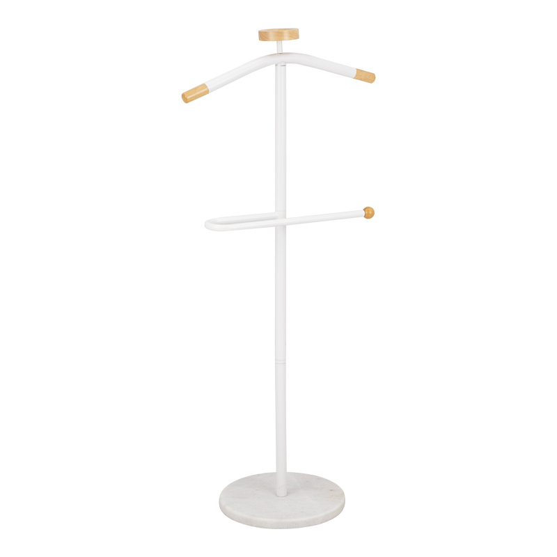 Varëse rrobash Jolma pakoworld metal-dru në ngjyrë të bardhë D30x111cm