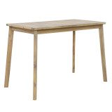 Set ngrënieje Bravo-Amalfi pakoworld me 7 pjesë, dru akacie i fortë dhe pëlhurë bezhë 130x70x90cm