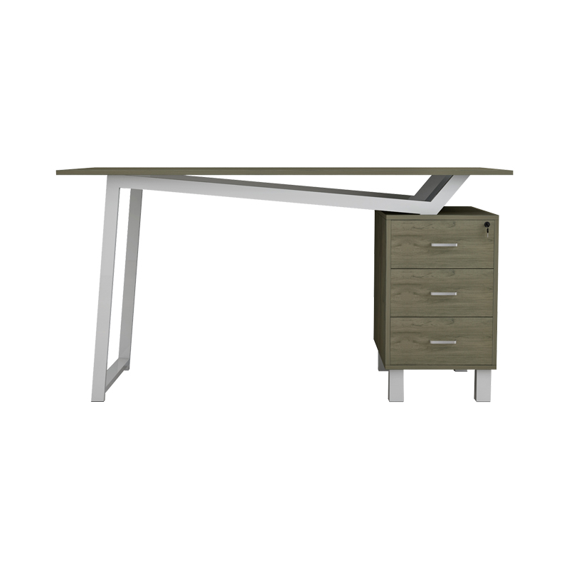 Tavolinë zyre me sirtarë Prosper pakoworld melamine natyrale-bardhë 140x60x76cm