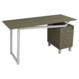 Tavolinë zyre me sirtarë Prosper pakoworld melamine natyrale-bardhë 140x60x76cm