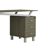 Tavolinë zyre me sirtarë Prosper pakoworld melamine natyrale-bardhë 140x60x76cm