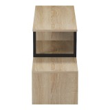 Mbajtëse televizori Lilant pakoworld pllakë melamine në ngjyrë SONOMA dhe këmbë metalike të zezë 160x30x45cm