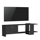 Mbajtëse TV Standi pakoworld në nuancë mermeri të zi-zi 120x25x36.8cm