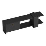 Mbajtëse TV Standi pakoworld në nuancë mermeri të zi-zi 120x25x36.8cm