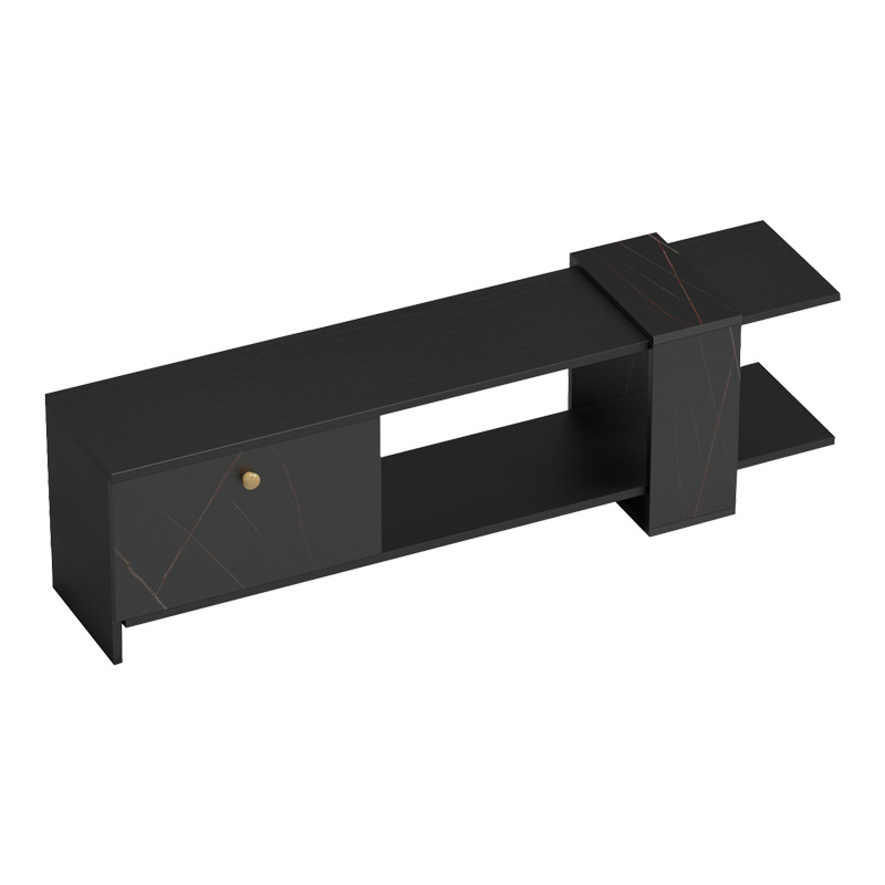 Mbajtëse TV Standi pakoworld në nuancë mermeri të zi-zi 120x25x36.8cm