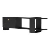 Mbajtëse TV Standi pakoworld në nuancë mermeri të zi-zi 120x25x36.8cm