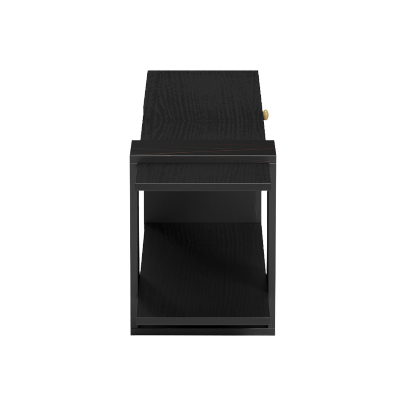 Mbajtëse TV Standi pakoworld në nuancë mermeri të zi-zi 120x25x36.8cm