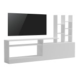 Komodinë TV Seruno pakoworld në të bardhë 170x25x100cm