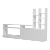 Komodinë TV Seruno pakoworld në të bardhë 170x25x100cm