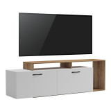 Kabinet TV Tobler pakoworld në ngjyrë të bardhë-lisi 170x40x53cm