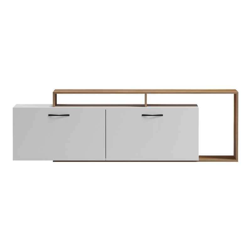 Kabinet TV Tobler pakoworld në ngjyrë të bardhë-lisi 170x40x53cm