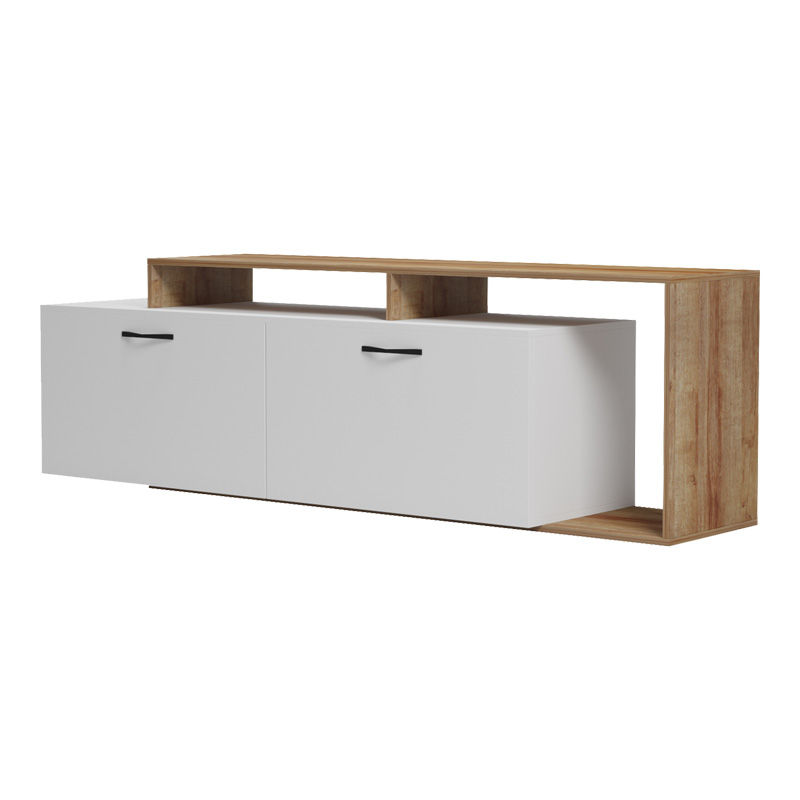 Kabinet TV Tobler pakoworld në ngjyrë të bardhë-lisi 170x40x53cm
