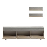 Set dhome ndenjeje Kasia pakoworld në mermer bezhe-SONOMA 180x35x48.5cm