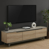 Komodinë TV Kasandra pakoworld në mermer bezhë-nuancë SONOMA 180x35x48.5cm