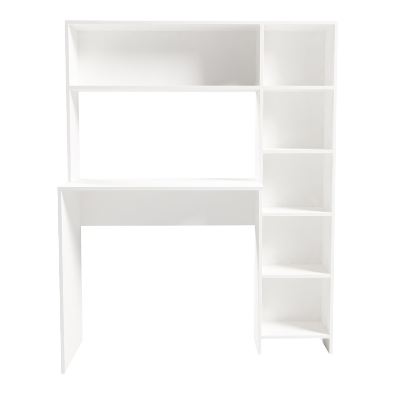 Tavolinë Janson pakoworld me raft librash në të bardhë 113.2x40x141.8cm