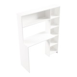 Tavolinë Janson pakoworld me raft librash në të bardhë 113.2x40x141.8cm