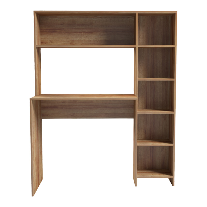 Tavolinë pune Janson pakoworld me bibliotekë në ngjyrë lisi 113.2x40x141.8cm