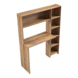Tavolinë pune Janson pakoworld me bibliotekë në ngjyrë lisi 113.2x40x141.8cm