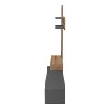 Set dhome ndenjeje Litende pakoworld në nuancë antracit-lisi 249.4x42.2x199.5cm