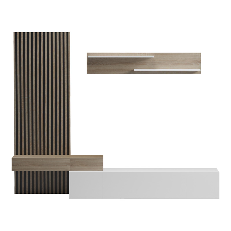 Set dhome ndenjeje Litende pakoworld në nuancë të bardhë-SONOMA 249.4x42.2x199.5cm