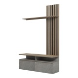 Set dhome ndenjeje Perlento pakoworld me pamje mermeri bezhë dhe ngjyrë SONOMA 140x41x219.5cm