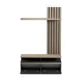 Set dhome ndenjeje Perlento pakoworld me ngjyrë të zezë dhe sonoma 140x41x219.5cm