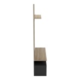 Set dhome ndenjeje Perlento pakoworld me ngjyrë të zezë dhe sonoma 140x41x219.5cm