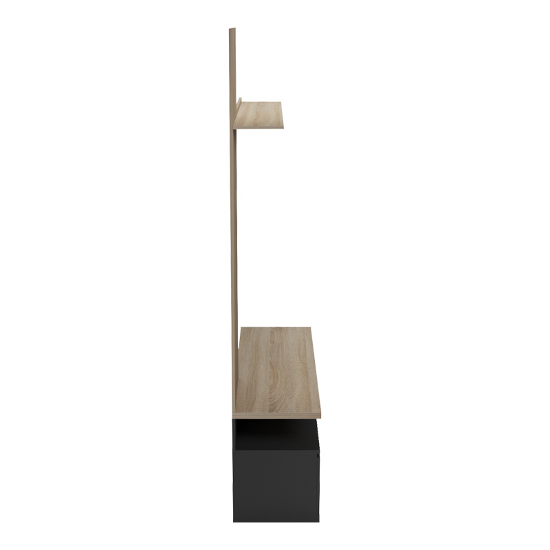 Set dhome ndenjeje Perlento pakoworld me ngjyrë të zezë dhe sonoma 140x41x219.5cm