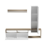 Set dhome ndenjeje Leganto pakoworld në ngjyrë SONOMA dhe të bardhë 220.5x35x197.5cm