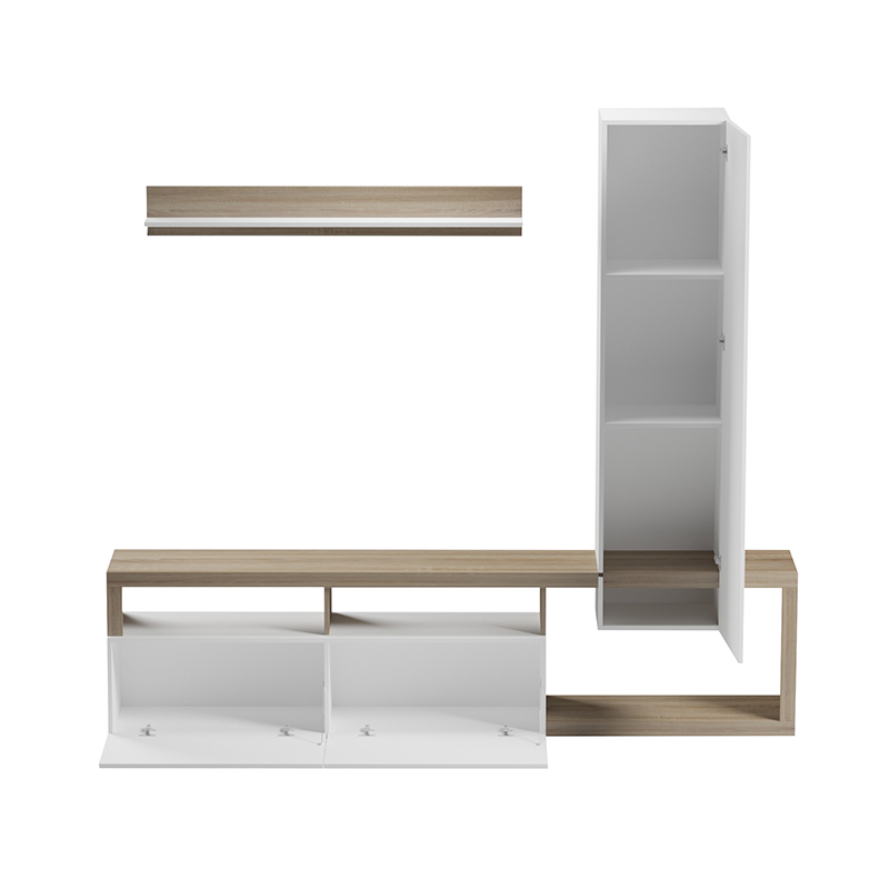 Set dhome ndenjeje Leganto pakoworld në ngjyrë SONOMA dhe të bardhë 220.5x35x197.5cm