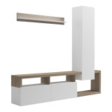 Set dhome ndenjeje Leganto pakoworld në ngjyrë SONOMA dhe të bardhë 220.5x35x197.5cm