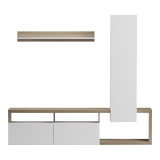 Set dhome ndenjeje Leganto pakoworld në ngjyrë SONOMA dhe të bardhë 220.5x35x197.5cm